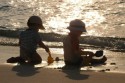 Boys Playing On the Beach 